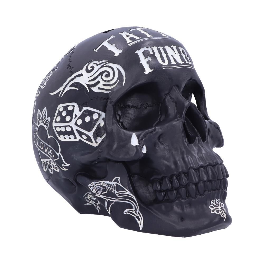 Nemesis Now - Tattoo Fund (Black) Tirelire - Noir/Blanc
